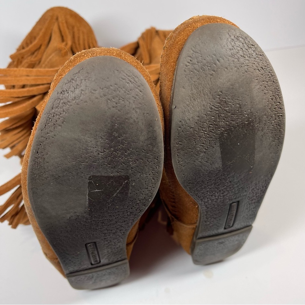 Minnetonka Brown 3-Layer Fringe Boots‎ Size 10M - Picture 11 of 14